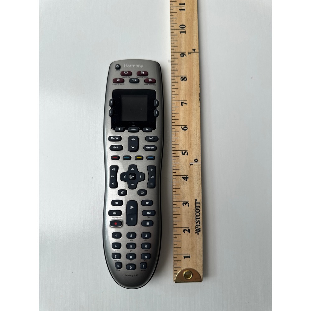 Logitech Harmony 650 Universal Remote Control Silver Color Screen - Picture 4 of 7